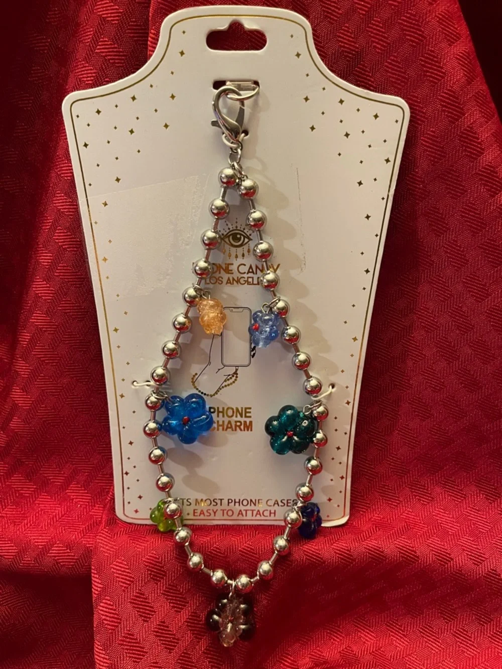 Eye Candy Multicolor Beaded Wristlet Phone Strap